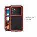 Dteck Galaxy A54 5G Case Galaxy A54 5G Metal Phone Case Aluminum Metal Shockproof Bumper Frame Case Soft Rubber Silicone Military Heavy Duty Hard Case for Samsung Galaxy A54 5G 2023 Red