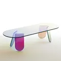 Glas Italia Shimmer Oval Coffee Table - SHI03