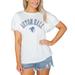 Women's Gameday Couture White Seton Hall Pirates Arch Logo Flutter Sleeve Lightweight T-Shirt