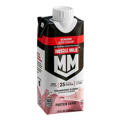 Muscle Milk Genuine Strawberries 'n Creme Protein Shake 11 fl. oz. - 12/Case