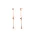 Women's Rose Gold Over Silver 1/15 Cttw Diamond Dangle Earring by Haus of Brilliance in Rose Gold