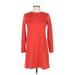 Club Monaco Casual Dress - Shift: Red Solid Dresses - Women's Size 00