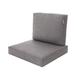 Cushion Set for Rattan / Wicker Chair, Backrest Seat, Seat Cushion, Outdoor Seat Cushion, Garden Chair, Seat Cover, Rattan Chair, 60 x 55 x 40 cm, Grey