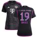 Women's adidas Alphonso Davies Black Bayern Munich 2023/24 Away Replica Player Jersey