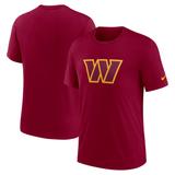 Men's Nike Burgundy Washington Commanders Rewind Logo Tri-Blend T-Shirt