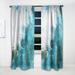 Design Art Abstract Semi-Sheer Thermal Rod Pocket Curtain Panels Polyester/Linen in Green/Blue/White | 90 H x 52 W in | Wayfair CTN39831-52-90