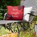 East Urban Home Live Laugh Love Indoor/Outdoor Throw Pillow Polyester/Polyfill blend in Green | 16 H x 16 W x 3 D in | Wayfair