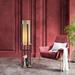 Wrought Studio™ Cawe 9.83" Column Floor Lamp, Metal in Yellow/Brown | 9.83 H x 9.825 W x 51.09 D in | Wayfair EF964131DE394C3F9005968EDAC7DEB1