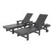 Highland Dunes Barsdale 77.6" Long Reclining Chaise Lounge Set Plastic in Gray | 37.8 H x 21.1 W x 77.6 D in | Outdoor Furniture | Wayfair