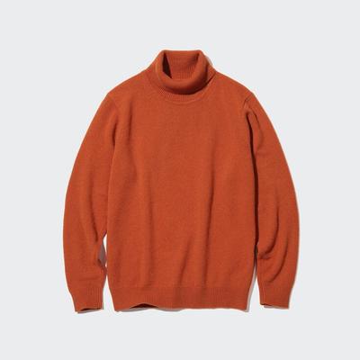 Uniqlo - Wool Turtleneck Jumper - Orange - L