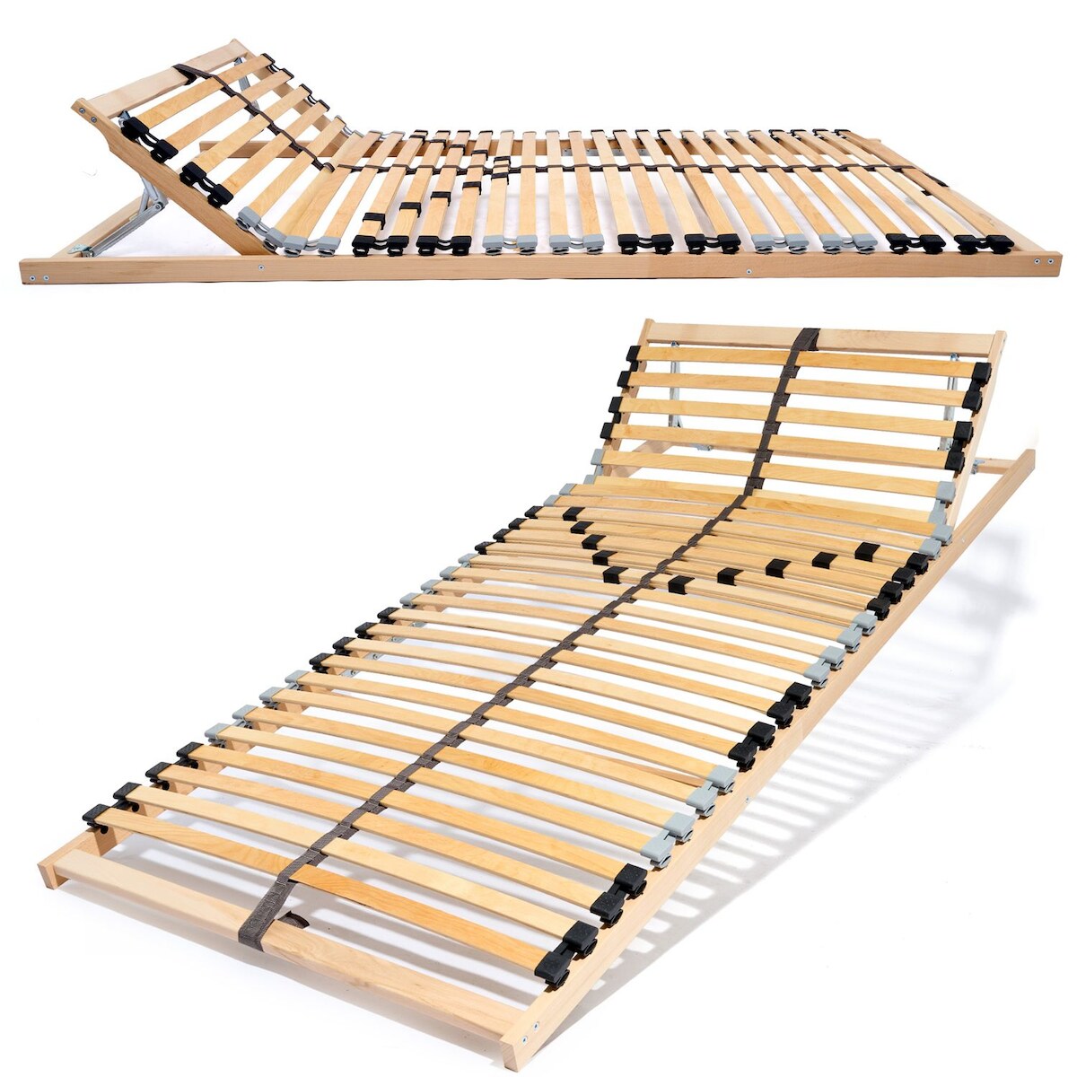 Coemo 7-Zonen Lattenrost ERGO K 80 x 210 cm verstellbar Kopfteil & Härtegrad verstellbar 30 Leisten Image