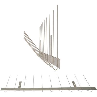 3 Meter (6 x 0,5m) Taubenspikes Dachrinne 2-reihig V2A-Standard - hochwertige Lösung für