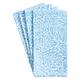 Block Print Leaves Blue White Caspari Set of 4 Hand Printed Indian Cotton Napkins 50 cm sq