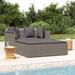 vidaXL Patio Daybed Outdoor Sunbed Wicker Furniture with Cushions Poly Rattan - 71.7" x 46.5" x 24.8"