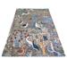 Shahbanu Rugs Warm Gray Natural Dyes Natural Wool Hand Knotted Afghan Peshawar With Birds Of Paradise Design Rug (4'10" x 6'6")