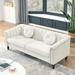Modern Velvet Upholstered Sofa Couch, 3 Seat Tufted Back with 2 pillows, Sleeper Sofa for Living Room