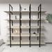 Vintage Industrial Style 5 Tier Bookcase Home Office Open Bookshelf