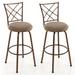 Set of 2 24/30 Inch Adjustable Swivel Barstools Metal Dining Chairs