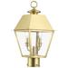 Wentworth 2 Light Natural Brass Outdoor Medium Post Top Lantern