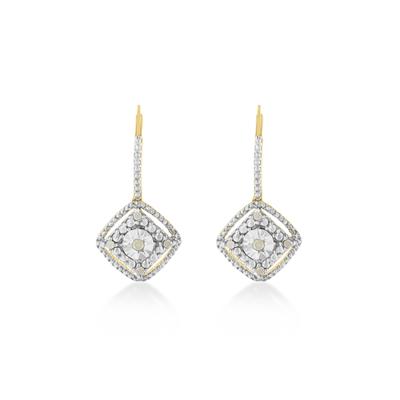 Women's Silver Diamond Dangle Earring by Haus of Brilliance in Silver