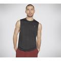 Skechers Men's Apparel On the Road Muscle Tank Top | Size 2XL | Black/Charcoal | Polyester