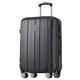 Merax Hartschalen-Koffer Trolley Rollkoffer 65cm, Reisekoffer Handgepäck mit TSA-Schloss und Universalrad, Leicht Hartschalenkoffer, Teleskopgriff, 4 Rollen, ABS, L-38x25x65 cm, Schwarz