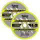 2 x SCCSW250K1 SabreCut 250mm 60T and 100T x 30mm Bore FineLine Thin Kerf Wood Plywood MDF Chipboard Cross Cutting and Rip Cutting Saw Blades Compatible with Dewalt Makita Milwaukee and Many Others