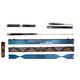 VIPER Snooker Pool Cue Case 3/4 Pool Cue Case 3/4 PU Leather + 3/4 Snooker Cue + Chalk Keyring Set (Maroon Cue + Patches Cue Case)