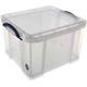 Really Useful Box, 35 l, plastic, storage box, transparent, savings on several packs, Plastic, clear, 35 l