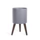 10 Inch Planter Pot with Stand, Mid-Century Tall Plant Pot with Legs for Indoor Plants, Medium, Grey, 88-ST-3-M