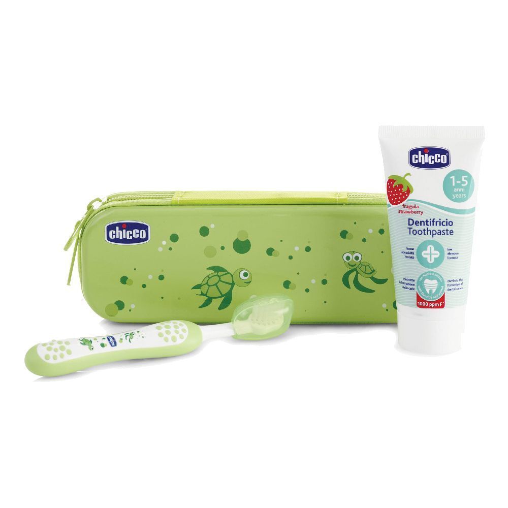Chicco Set Dentale Verde Con Fluoro 1 pz
