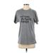 Next Level Apparel Short Sleeve T-Shirt: Gray Tops - Women's Size P