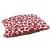 East Urban Home San Francisco Football Outdoor Dog Pillow Metal in Red/Gray/White | Extra Large (40" W x 50" D x 6" H) | Wayfair