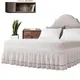 Jupe de lit ronde multi-usage trois côtés en tissu chemises de lit élastiques pour la maison