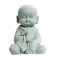 Statue de petit moine de bouddha chinois Figurine de petit moine en résine pour enfants jouet de