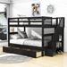 Harriet Bee Mattawa Full Over Full 3 Drawers Wooden Bunk Bed w/ Shelves | 63 H x 58 W x 94 D in | Wayfair D082F6DC02844B8CA1C97AD385B7DF22