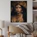 Red Barrel Studio® Bohemian Woman w/ Golden Necklace II - Boho Woman Print on Natural Pine Wood in Black/Brown | 20 H x 10 W x 0.78 D in | Wayfair