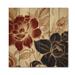 Red Barrel Studio® Red Blue Carnation Flower II On Wood Print Wood in Black/Brown/Red | 25 H x 25 W x 0.78 D in | Wayfair