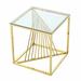 Everly Quinn Jacquari Stainless Steel Nightstand Glass/Metal in Yellow | 22 H x 20 W x 20 D in | Wayfair 838D2753EEE74CBDA023D0F230D2356B