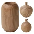 Mini vase en bois portable moderne bois massif rétro pots de fleurs séchées bois flétri naturel