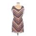 The Limited Casual Dress: Pink Chevron Dresses - Women's Size Medium