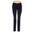 Hudson Jeans Jeans - Mid/Reg Rise Skinny Leg Boyfriend: Purple Bottoms - Women's Size 30 - Dark Wash