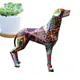 Statue de chien Graffiti multicolore Art créatif Figurine de chien décoration de maison adapté