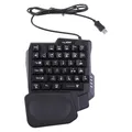USB Keyboard One-handed Wired 35 Keys Luminous Gaming Keyboards For Tablet Colorful Ergonomics Gamer