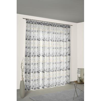 Vorhang WIRTH "Berlare", grau (hellgrau), B:132cm H:365cm, Baumwolle, Polyester, Gardinen, nach Maß Image