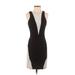 Kain Label Casual Dress - Party Plunge Sleeveless: Black Color Block Dresses - Women's Size Small