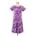 Isaac Mizrahi LIVE! Casual Dress: Purple Damask Dresses - Women's Size 2