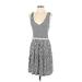 Tart Casual Dress - Fit & Flare: White Chevron/Herringbone Dresses - Women's Size Small