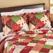 Traditional Floral Patchwork Scalloped Edge Pillow Sham