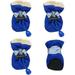 4pcs Waterproof Winter Pet Dog Shoes Anti-Slip Rain Snow Boots Footwear Thick Warm for Small Cats Dogs Puppy Dog Socks Booties Blue L